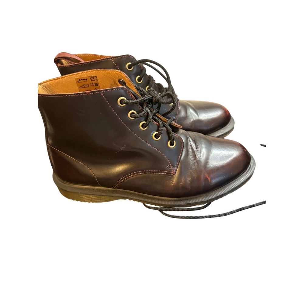 Dr. Martens Emmeline Cherry Red Arcadia Leather Ankle Boots Womens 7 US L 5 UK